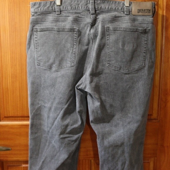 Duluth Trading Co Flex Ballroom Jean's Light Gray Wash Denim Jean's 40 x 30 - Picture 6 of 16